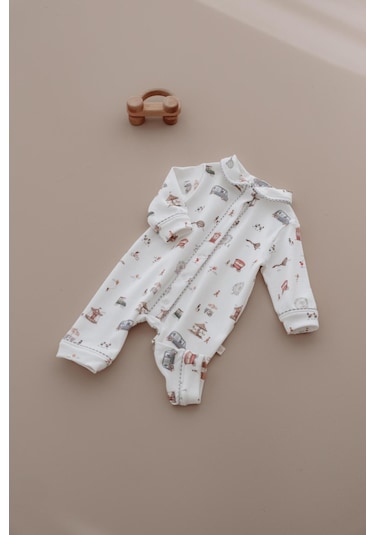 Oh La La Koala Lunapark Çıt Çıtlı Puffy Sleep Serisi Tulum Ekru