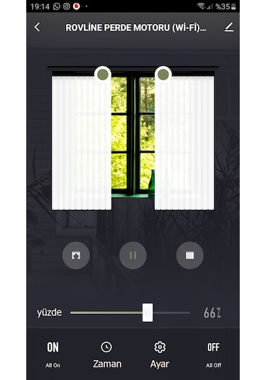 Rovline Akıllı Perde Motoru Rv300 Kornişe Montaj