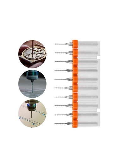 Koodmax 10 Adet 3D Yazıcı Micro Cnc Matkap Ucu Çelik Set Karbür 1.2MM