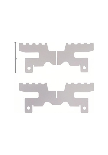 Teltree Titanyum Alkollü Fırın Tutucu, 24.5g Hafif, Gümüş Renk, 96x38mm, Çapraz Dikey Tutucu Gümüş