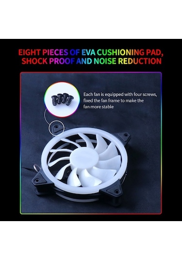 Didadodo 12cm Rgb Pc Soğutma Fanı - 1200 Rpm, Aura Sync Optimizasyonlu Kontrollü, Beyaz, Yüksek Performans Beyaz