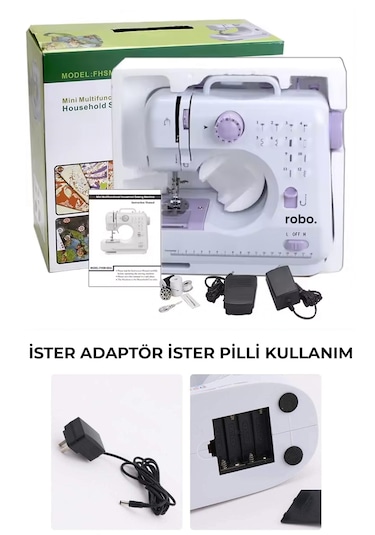 Robo 12 Fonksiyonlu Dikiş Makinesi Beyaz