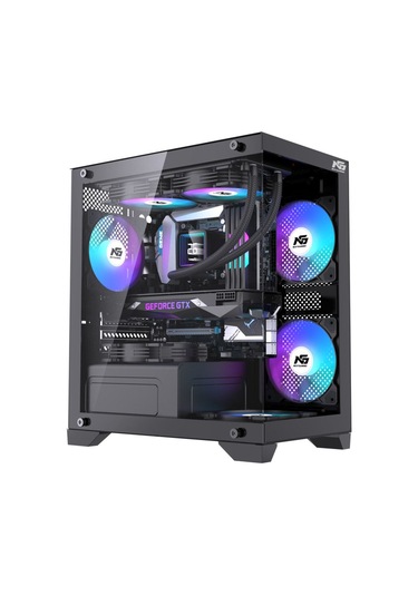 Orion Elite 4x Tuştan Değişen Rgb Fanlı M-atx Boş Bilgisayar Kasası Siyah