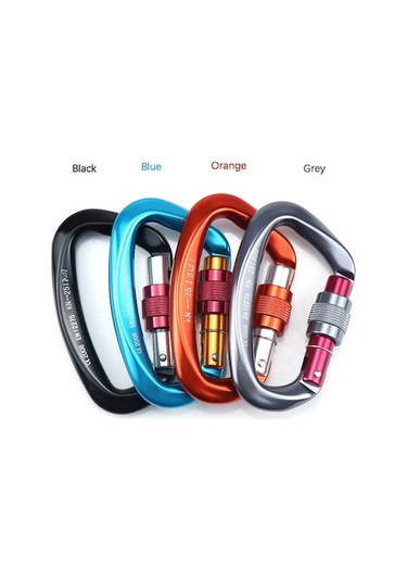 Besthome1 25kn Vidalı Kilitli Karabina, 2500kg Kapasiteli, Dayanıklı Alüminyum, Kamp & Tırmanış İçin Uygun