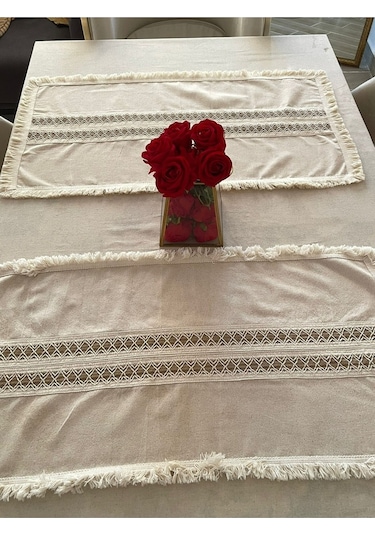 Dnc Home Tekstil Ndchome Ham Keten Krem 2li Vintage Runner 40 X 80 Krem