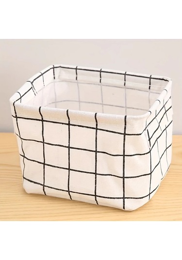Tongdashop Siyah Katlanır Kare Desenli Saklama Organizer Su Geçirmez Toz Geçirmez Siyah