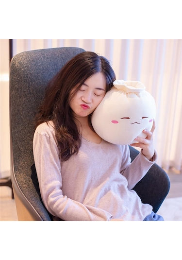 Homyl Bao Bun Dolması Peluş Hamur Yastık Yuvarlak Baozi Çok Stil A