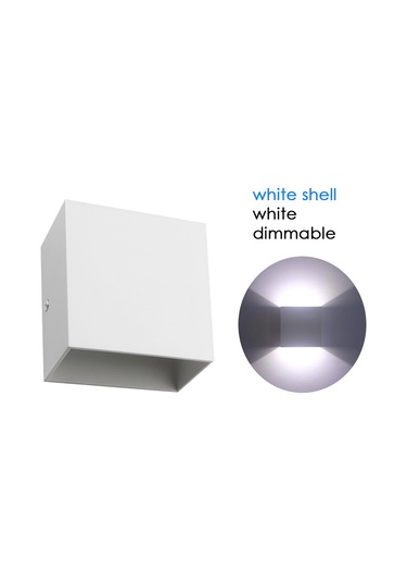 Youmex Led Duvar Lambası - Beyaz, 6w Beyaz Işık, Parlaklık Ayarlı - Oturma Odası, Yatak Odası, Koridor Için Beyaz