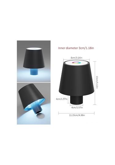 Ruicoo Şarap Şişesi Şeklinde Dokunmatik Rgb Led Lamba - 4000mah Pilli, Taşınabilir Ve Su Geçirmez Kırmızı