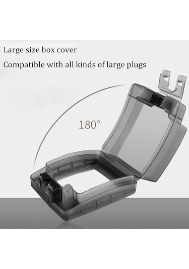 Xindoker Banyo/wc Ip55 Su Geçirmez Kapağı - 86 Tipi Şeffaf Siyah Yapıştırmalı Anahtar Prizi Koruyucu Kutu