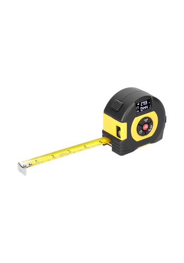 Reedark Usb Şarjlı 2 Si 1 Arada Lazerli Mesafe Ölçer Ve Şerit Metre, Alan Ve Hacim Hesaplama, Tarihsel Veri Hafızası, Geniş Kullanım Alanı.