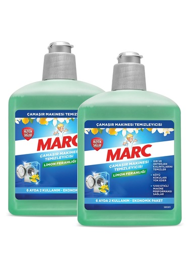 Marc Çamaşır Makinesi Temizleyici & Koruyucu Kireç Önleyici Limon Ferahlığı 2 x 500 ML