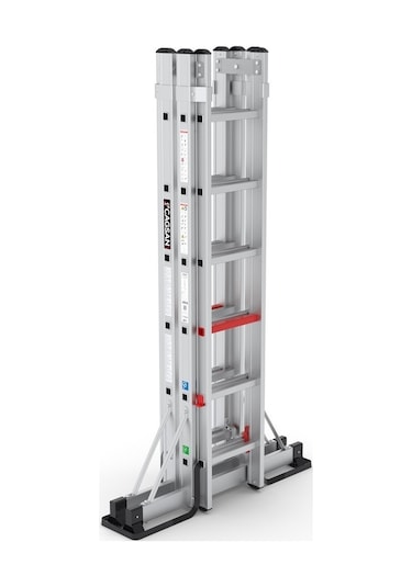 Çağsan TA002 2x6 Basamaklı Doublex A Tipi Çift Taraflı Sürgülü Merdiven