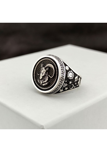 Fkgümüş 925 Ayar Gümüş Koç Burcu Yüzük