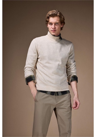 Defacto Slim Fit Dar Kesim Balıkçı Yaka Basic Düz Triko Kazak R1127az25wnbg300 Bej Defacto Slim Fit Dar Kesim Balıkçı Yaka Basic Düz Triko Kazak R1127az25wnbg300 Bej