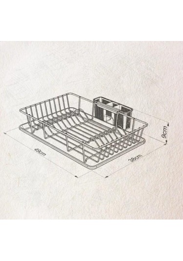 Geseus Home Tek Katlı Tabaklık Bulaşıklık Krom Kb003k Krom