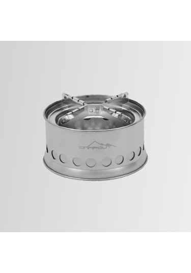 Nurgaz Ng-Tak-K Campout Turbo Ateş Kutusu Küçük Paslanmaz Çelik Açık Gri