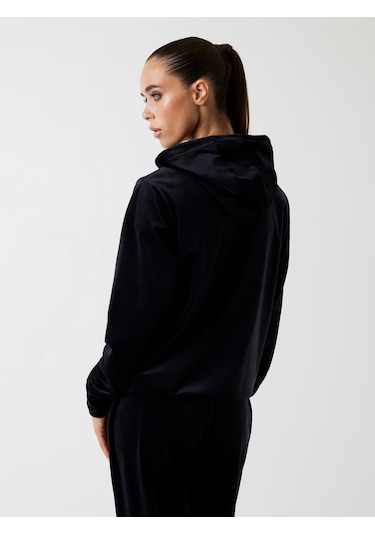 Guess Yapay Elmas Taşlı Logolu Kadın Sweatshirt V4rq25k0232 Siyah