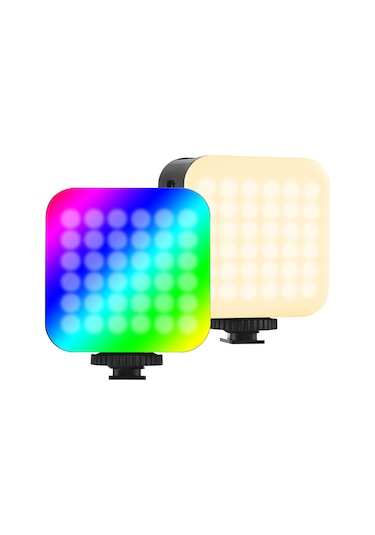 Andoer D02 Çift Taraflı Cep Rgb Video Led Dolgu Işığı Siyah Siyah