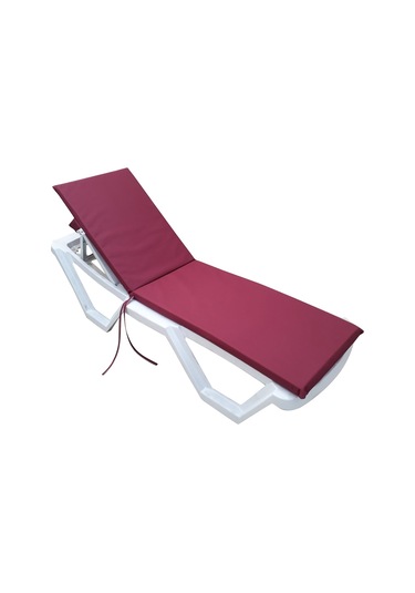 Mirzademarket Şezlong Minderi Lüks Su Geçirmez Kumaş Fermuarlı-Bordo