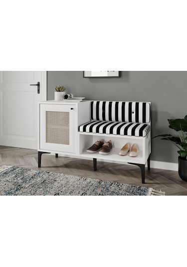 Trio White Tarz Ayakkabılık %100mdf Beyaz