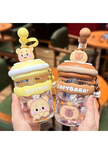 Wangxi Su Bardağı Gri 550 Ml Shake Bardağı Ilkbahar Yaz 2025 Yeni Sevimli Pipetli Buyuk Kapasiteli Isiya Dayanikli Karistirma Kupasi Gri 550 Ml Shake Bardağı