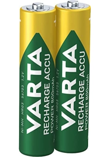 Varta 800Mah Aaa Şarjlı İnce Pil 2 Adet Pil 800 Mah