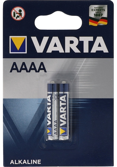 Varta 4061 Electronics AAAA pil 88422, ürün no.: 04061101402, yaklaşık 41,5x8,3 mm