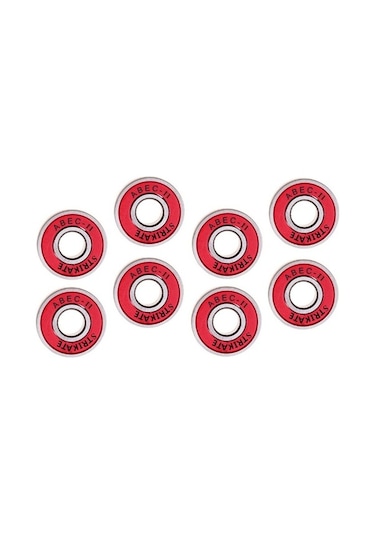 Trendooze Sürtünmesiz Rulmanları Paten Lot Kırmızı Kaykay Abec 8 11 Jo Kırmızı