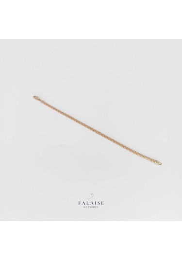 Ezme Zincir Sade Bileklik 19cm Altın