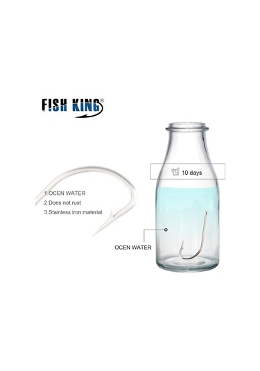 Fısh Kıng 401ss Paslanmaz Demir Dikenli Kanca 6/0 -1/0 25 Adet/paket 1 -8 50 Adet/paket Jig Sazan Balıkçılığı 5-0