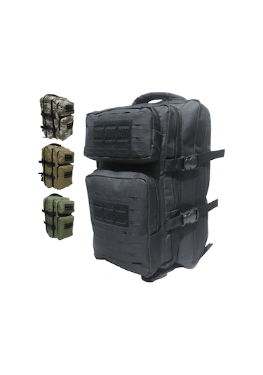 Baggor Kampçı-Seyahat-Dağcı-Outdoor-Askeri Taktik Sırt Çantası Siyah Çok Renkli