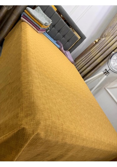 Nivemeshome Hardal 160x230 Tek Pike Örtüsü Tek Kişilik Hardal