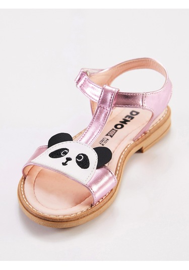 Denokids Panda Kız Sandalet Pembe