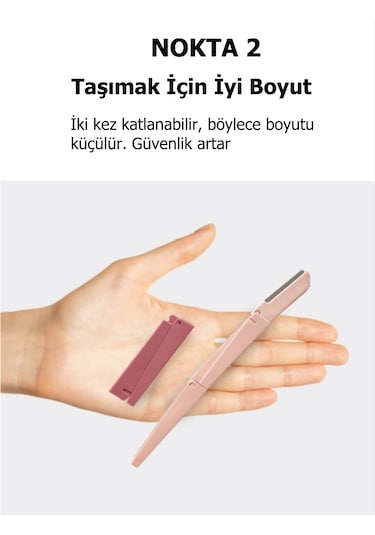 Sindo Prime Kaş Alma Çift Katlama Jilet Açık Pembe 2'li Set