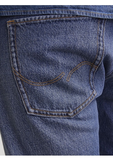 Jack & Jones Erkek Chris 632 Loose Fit Jean - 12269528 Blue Denim