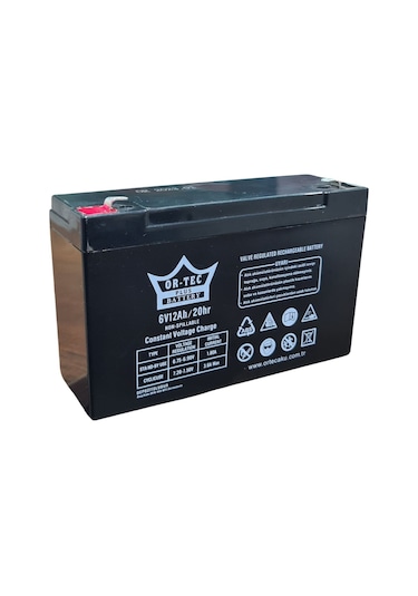 Ortec 6V 12 Ah Akülü Araba Aküsü 2025 Üretim