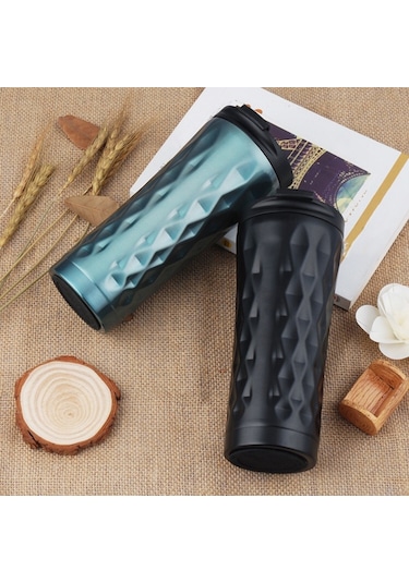 500 Ml Çift Duvar Paslanmaz Çelik Araba Kahve Kupa