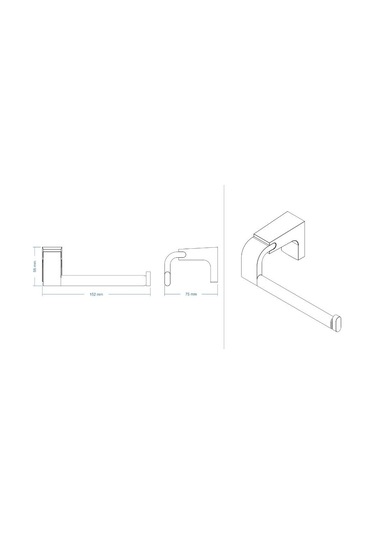 Duxxa F1 Kapaksız Tuvalet Kağıtlık- Krom A.1707 Gri