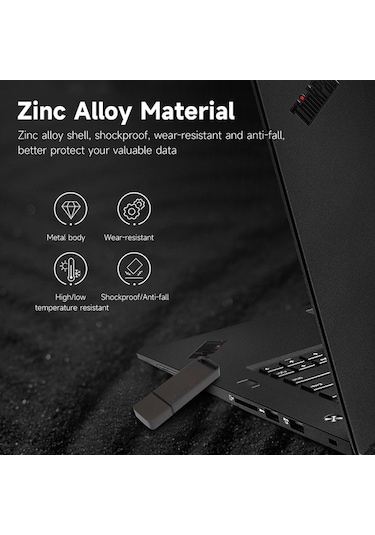 Novahub Turkuaz Thinkplus Tu100 32gb Usb3.1 Metal Flash Bellek - 75mb/s Okuma Hızı, Şok Dayanıklı, Geniş Kapasite