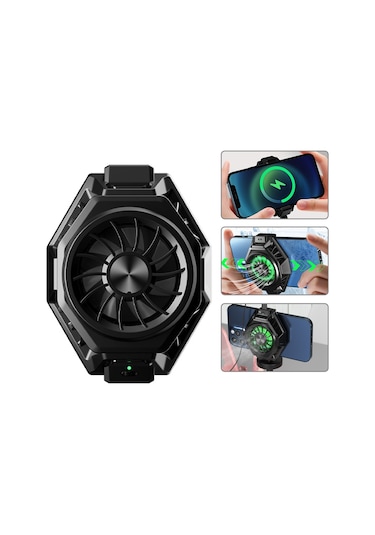 Maiyame Telefon Soğutucu Klip İle Hızlı Kablosuz Şarj - Portatif Fanlı Soğutma, Hafif Ve Sessiz İşlevi