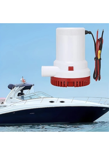 Honeybeeshop 24v 1500gph 12v 24v Otomatik Drenaj Pompası 1500gph 2000gph Elektrikli Denizaltı Su Pompası Tekne Sump Pompası Abs Malzemeli