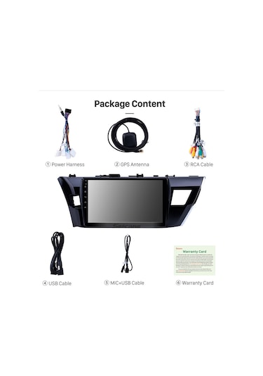 Toyota Corolla 2014 Multimedya Navigasyon Usb Kamera Carplayer 6 Ram