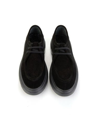 Siyah Hakiki Deri Erkek Casual Ayakkabı E01080220602 Siyah