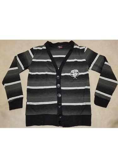 Yokyok-Store Rele Jeans Çizgili Hırka Çok Renkli