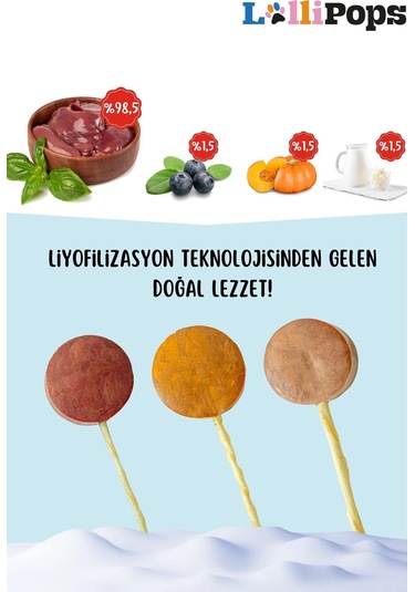 Pet Pops Freeze Dry Lolipop Bal Kabaklı Kedi Ödülü