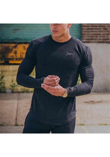 Beyaz Muscleguys Erkek Koşu Antrenman Pamuklu Üstler Elastik Rahat Spor Fitness Tişörtü