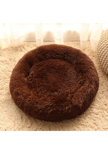 Vkemall Yumuşak Yuvarlak Evcil Hayvan Yatağı - Isıtmalı Ve Yıkanabilir Kedi/köpek Yatağı