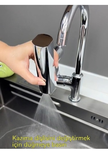 Dancemonkey Aircraft Carrier Sıçramaya Dayanıklı Mutfak Musluğu, Gri Gri