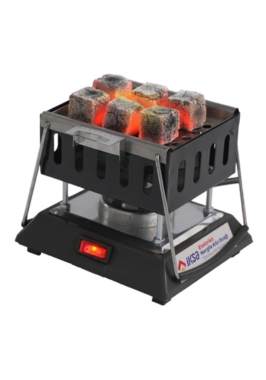 İksa Emaye Pratik Kullanım Elektrikli Nargile Köz Ocağı - Siyah